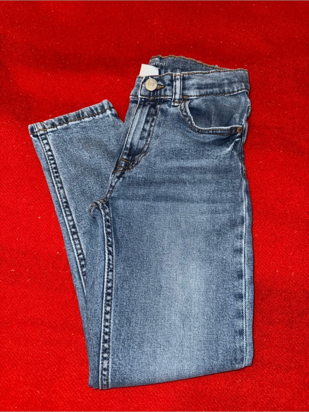 Zara Boy Straight soft denim Jeans in Faded Blue